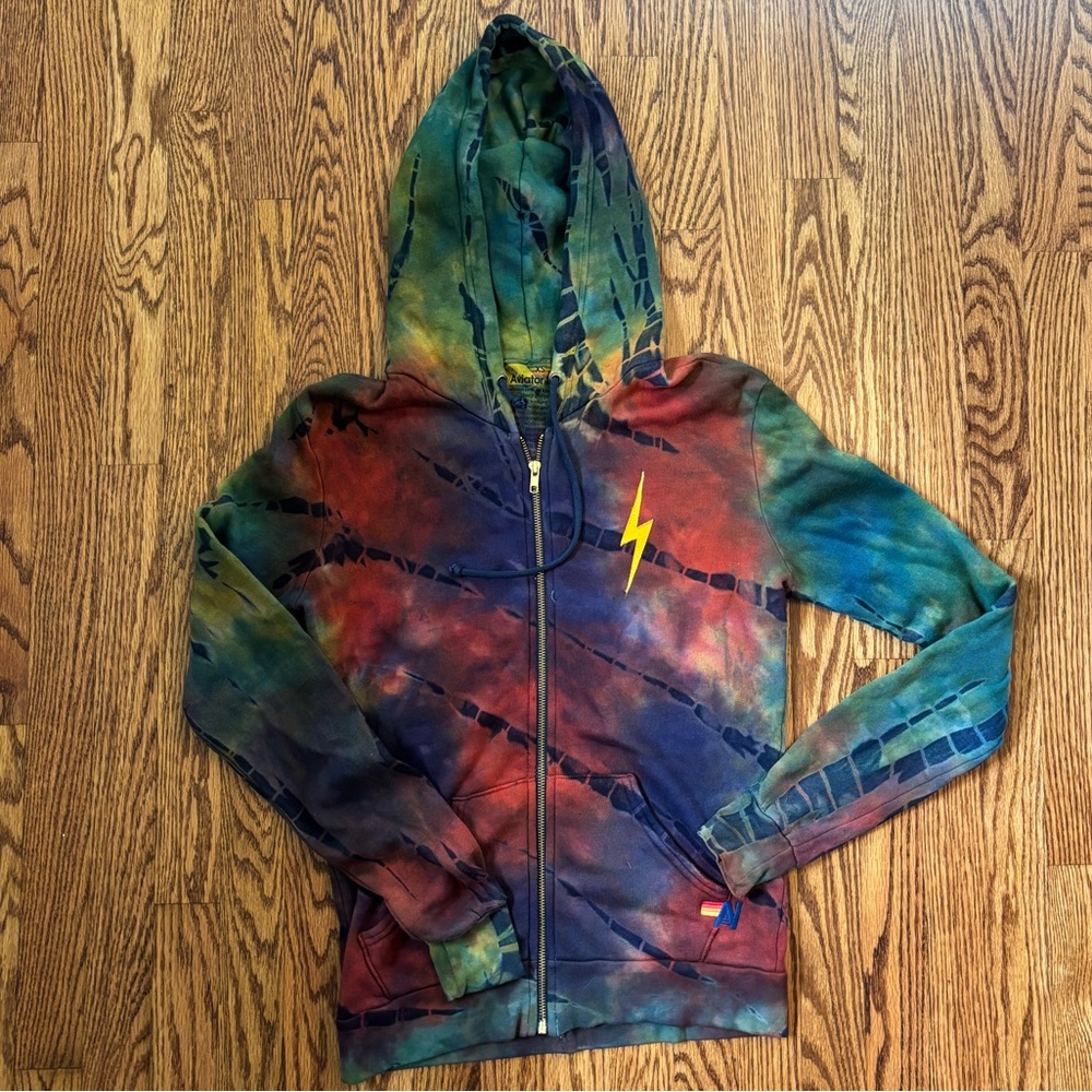 Aviator Nation Multicolor Tie-Dye Hoodie